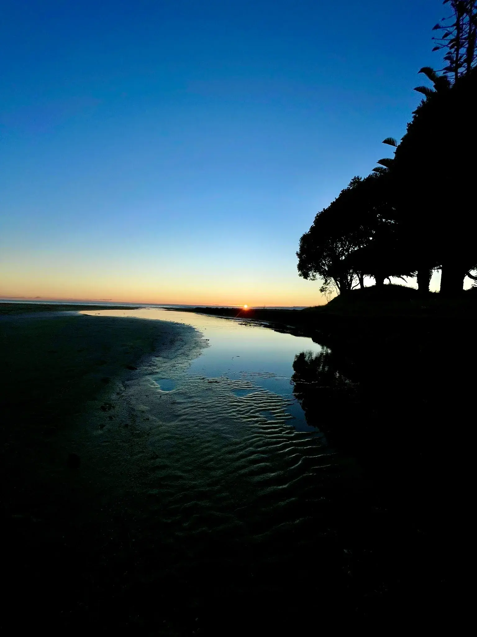 First light over a New Zealand coastline
